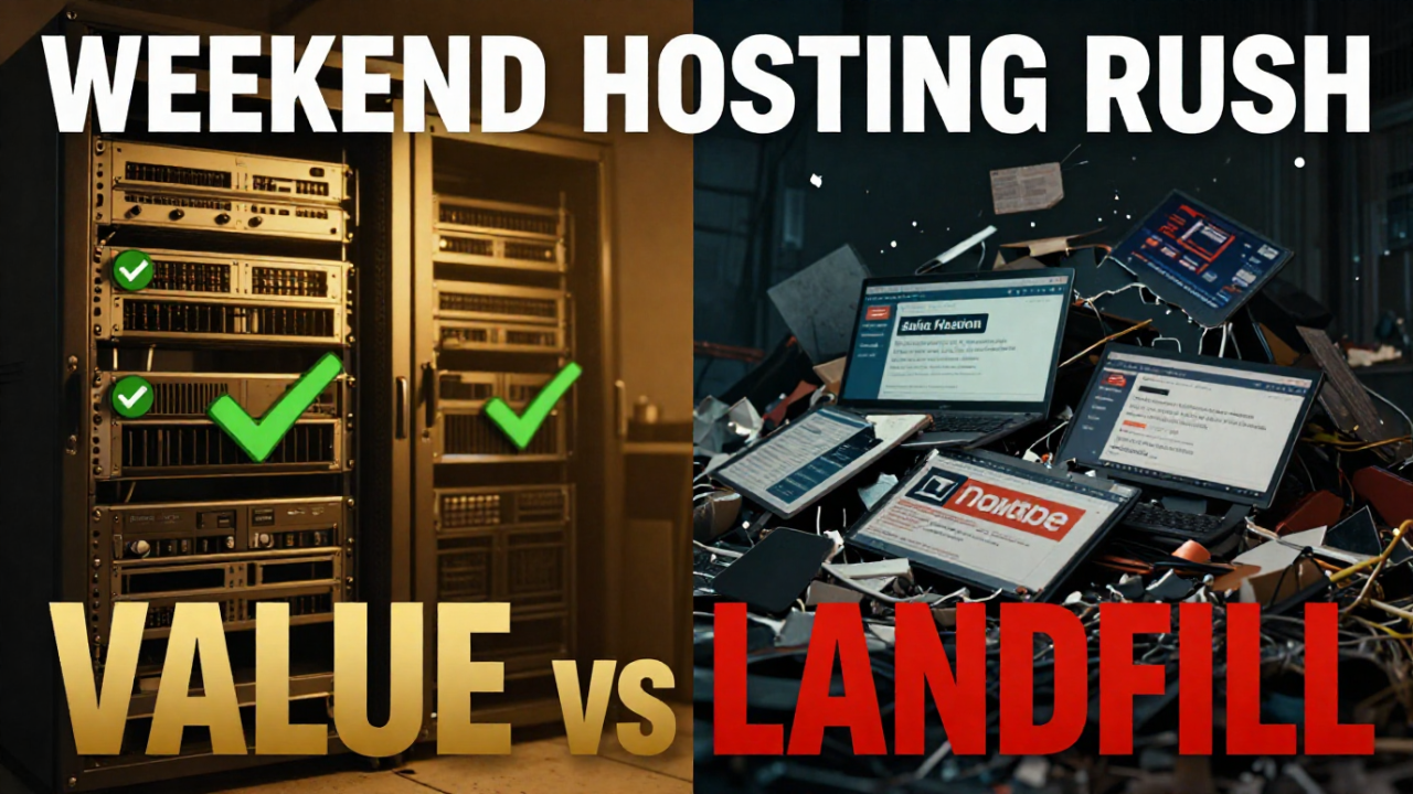 The Weekend Hosting Rush: Separating Genuine Value from Digital Landfills