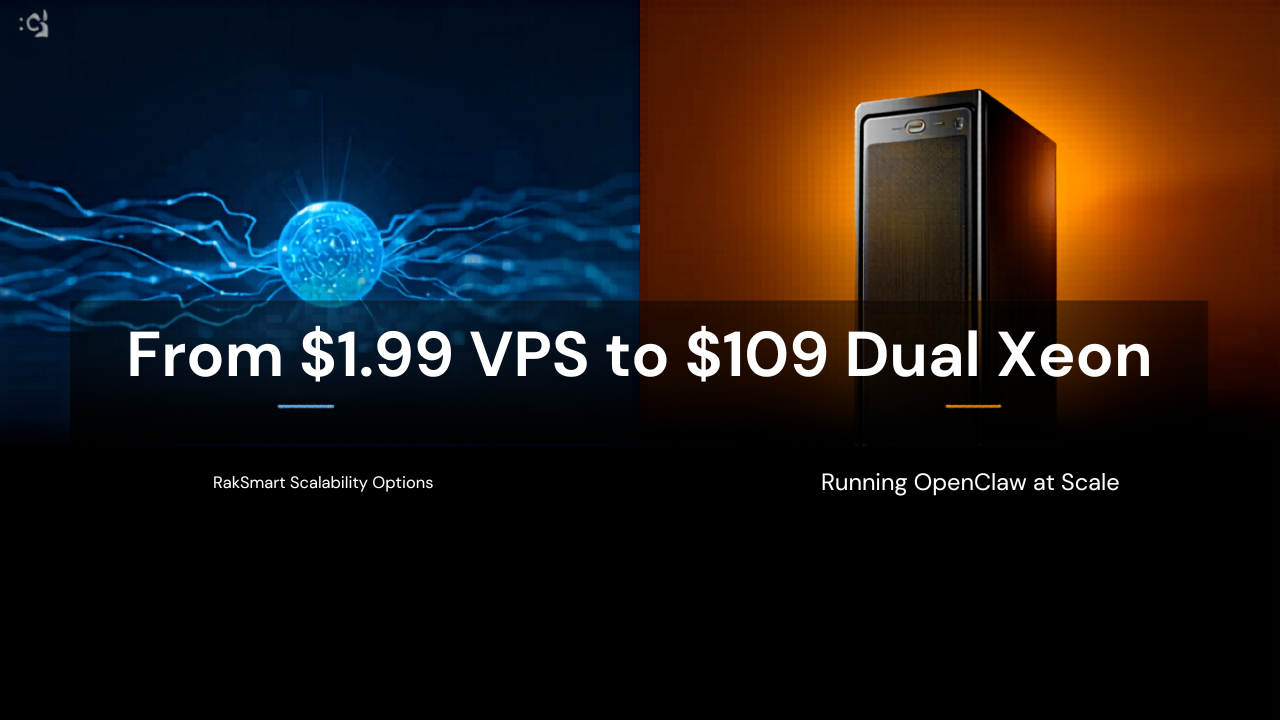 RakSmart Scalability Options When Running OpenClaw at Scale – From $1.99 VPS to $109 Dual Xeon