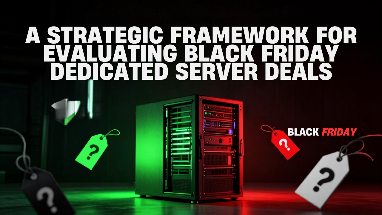 Beyond the Discount: A Strategic Framework for Evaluating Black Friday Dedicated Server Deals