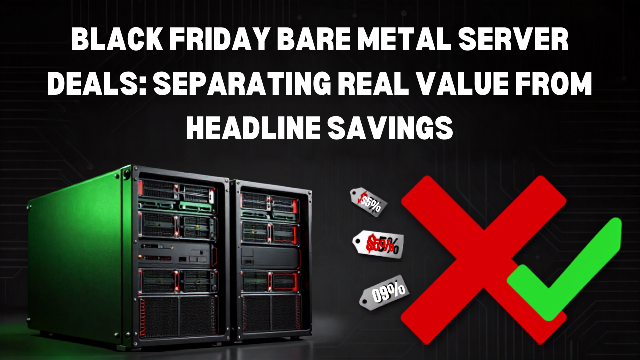 Black Friday Bare Metal Server Deals: Separating Real Value from Headline Savings